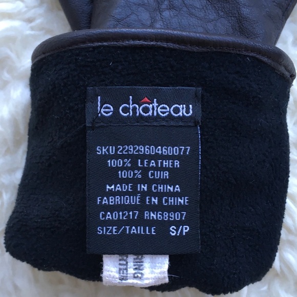 Le Chateau - 100% Brown Leather Gloves - Picture 3 of 3